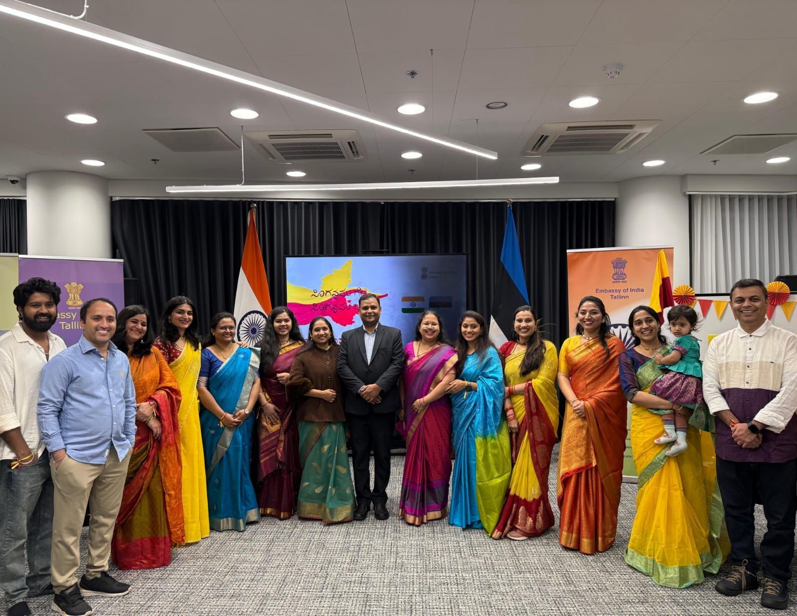 IAE members in festive dress at Karnataka Rajyotsava 2025, Tallinn